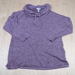 Motherhood, Maternity, Pink & Black, Cowl Neck Sweater Women's (L)